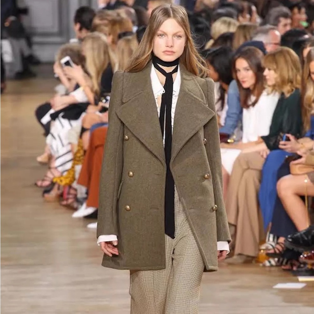 Like new Chloe army green wool F/W 2015 Military Peacoat